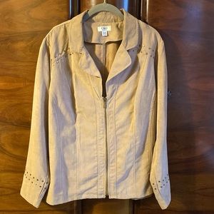 Cato 18/20 Woman’s camel colored faux suede jacket